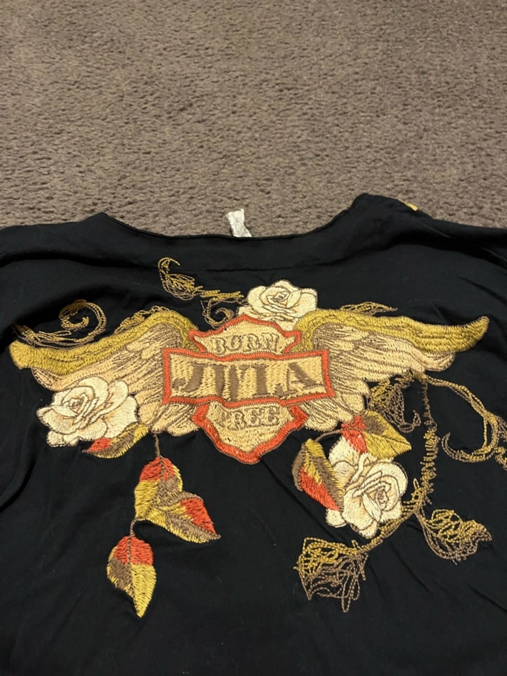 Johnny Was Born Free Floral Embroidered Long Sleeve Top - Picture 9 of 9